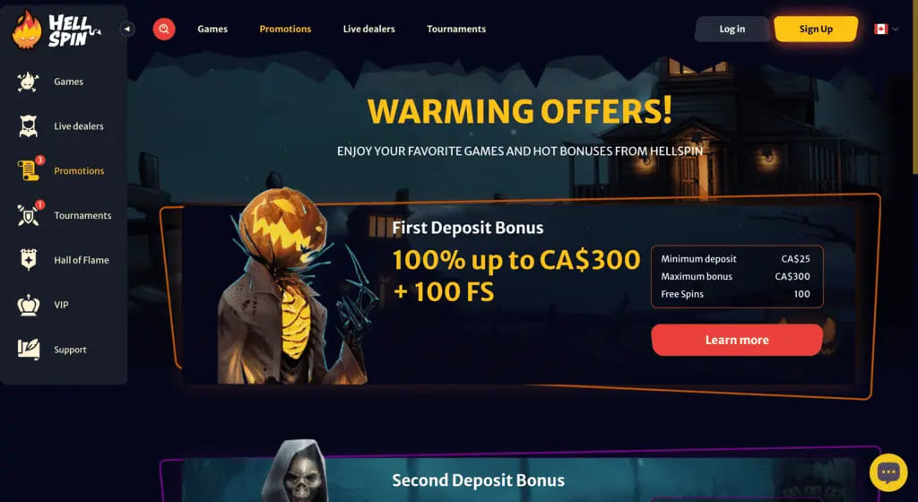 Hell Spin Casino Bonuses