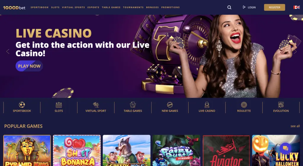 1GoodBet Casino Main Page