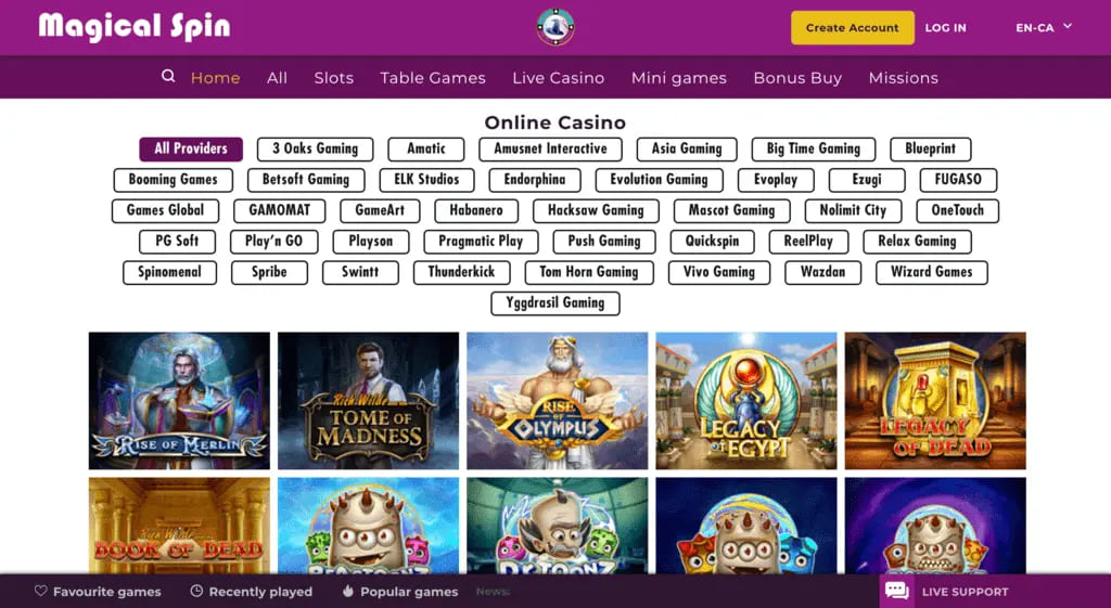 Magical Spin Casino Slots