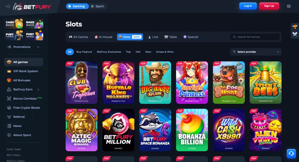 BetFury Casino Slots