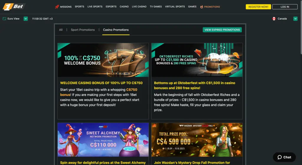 1Bet Casino Bonuses