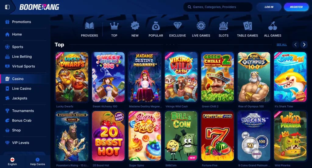 Boomerang.Bet Casino Slots