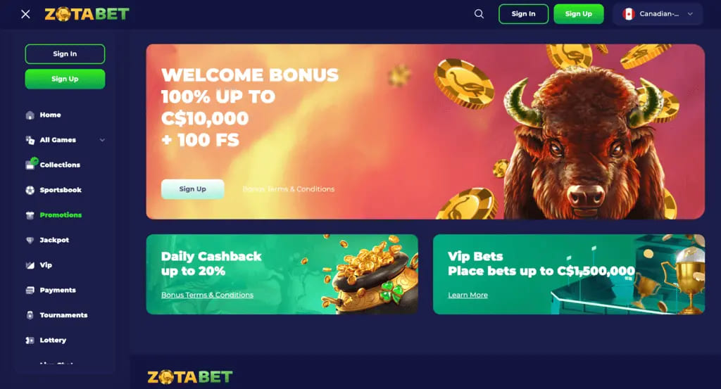 Zotabet Casino Bonuses