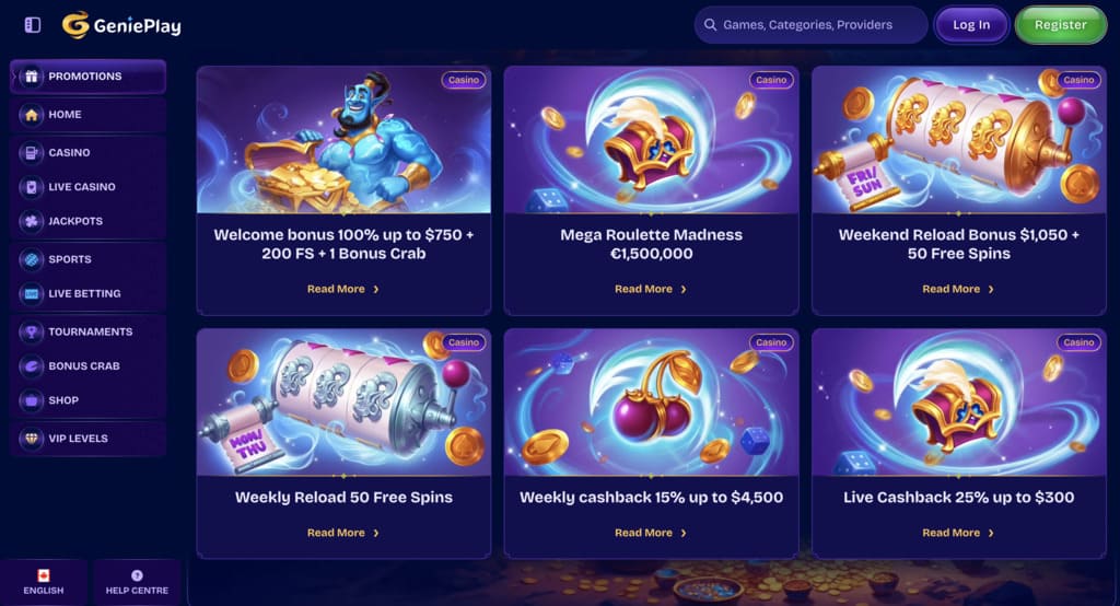 GeniePlay Casino Bonuses