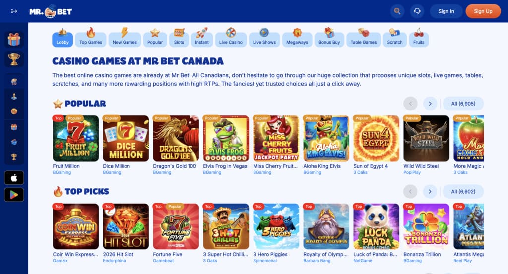 MrBet Casino Slots