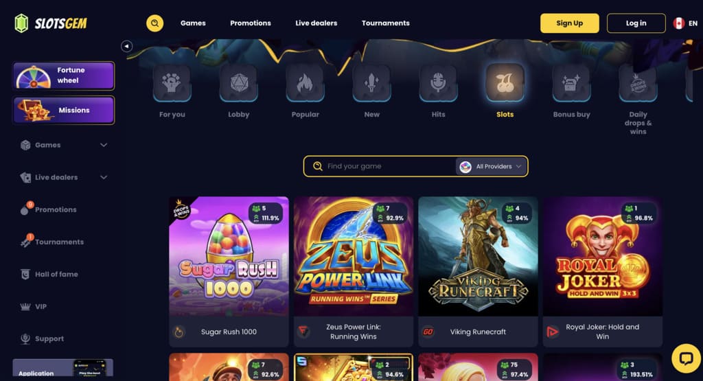 Slotsgem Casino Games
