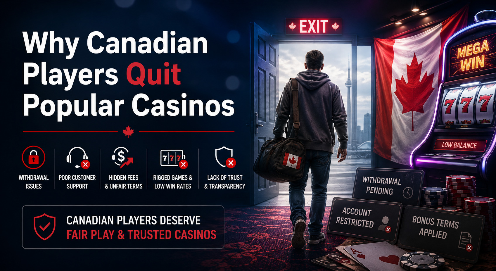 Why Canadian Players Quit Popular Casinos