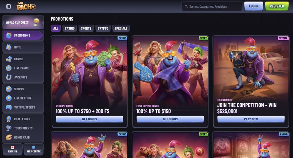 MrPacho Casino Bonuses