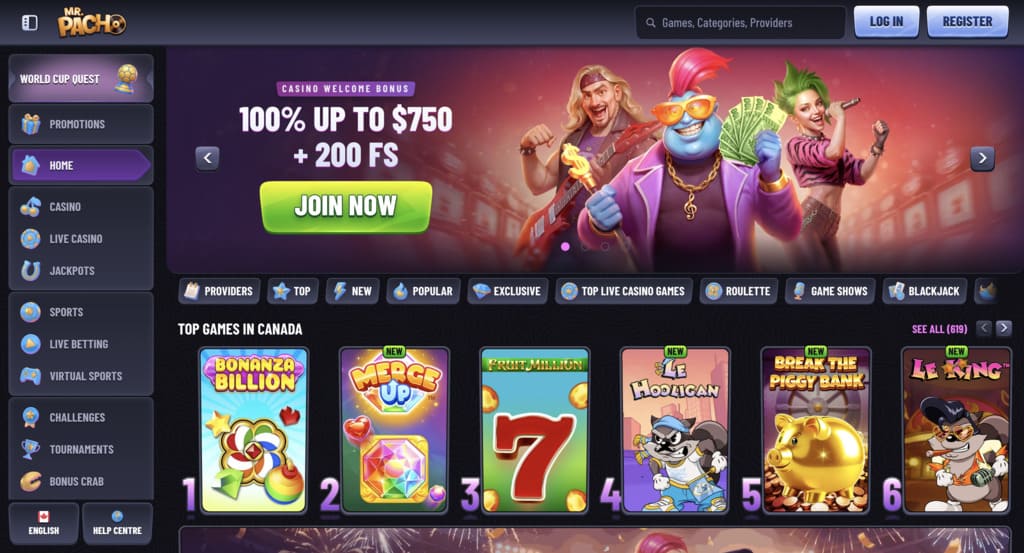 MrPacho Casino Main Page
