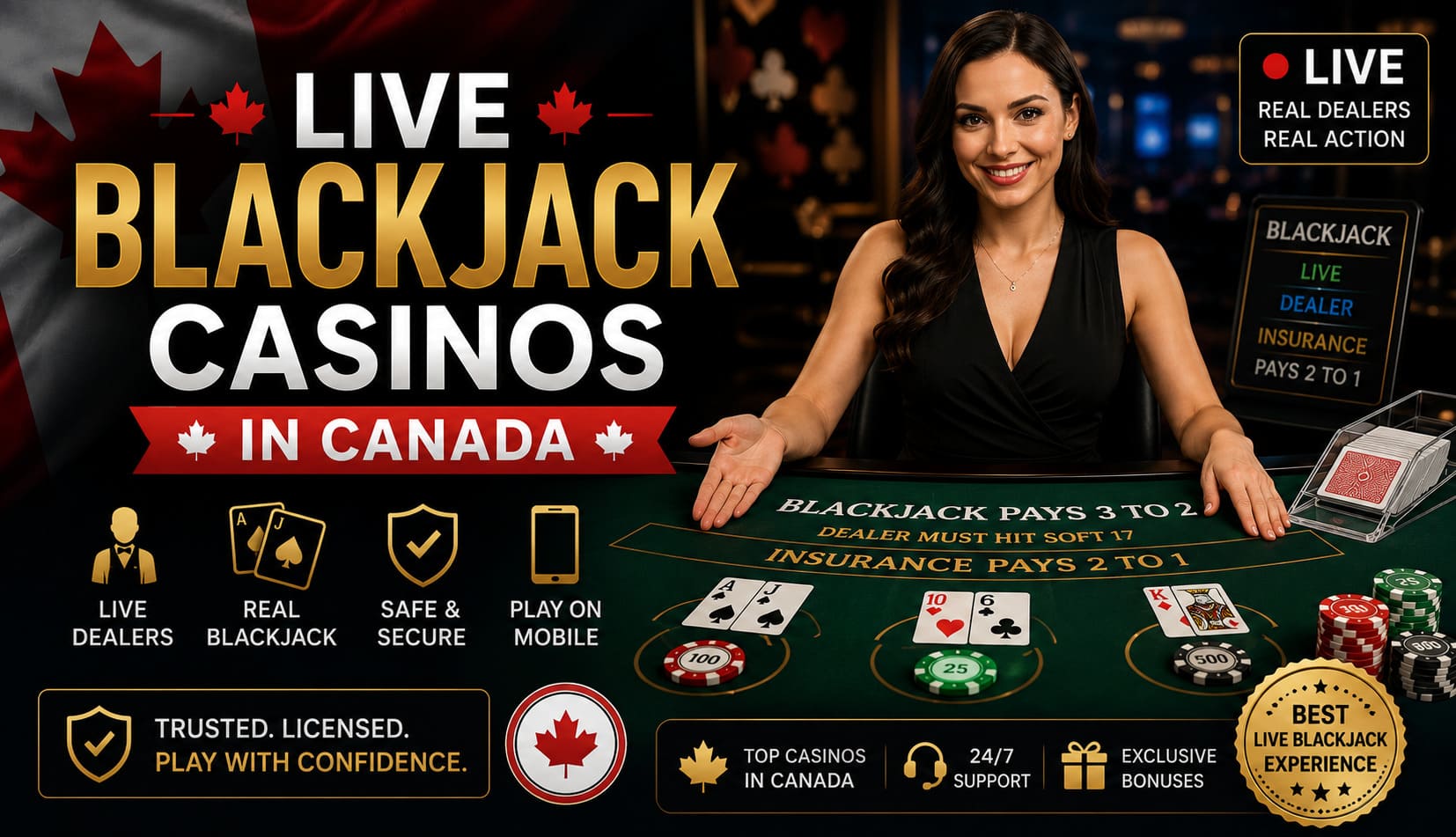 Best Live Blackjack Casinos in Canada