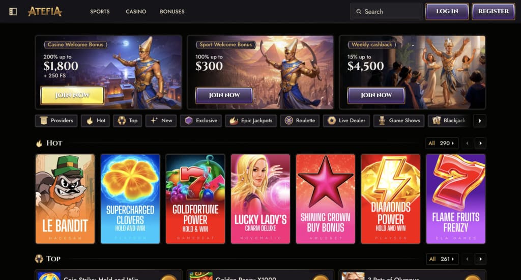 Atefia Casino Main Page