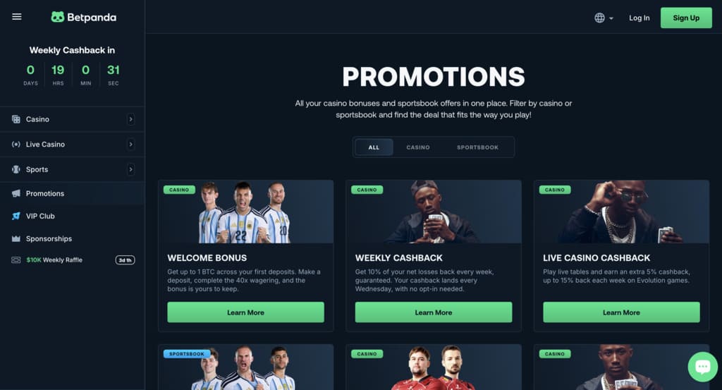Betpanda Casino Promotions