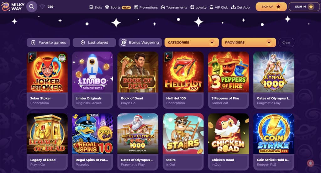 MilkyWay Casino Slots
