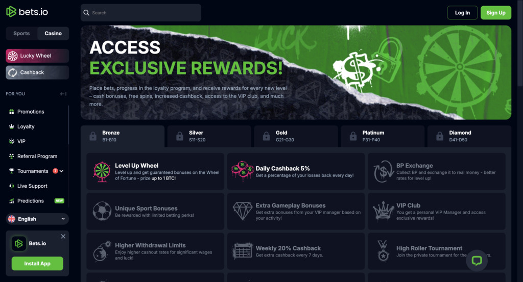 Bets.io Casino Rewards